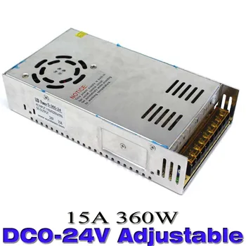 

Switching switch Power Supply Adjustable DC0-24V 15A 360w Led Power Adapter Driver Transformer AC110V 220V to UPS 24v For CNC