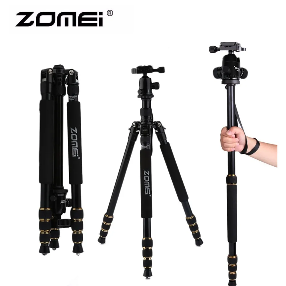 Zomei Q666 Professional Magnesium Alloy Digital Camera Traveling Tripod Monopod For Digital SLR DSLR Camera for Canon Nikon Sony