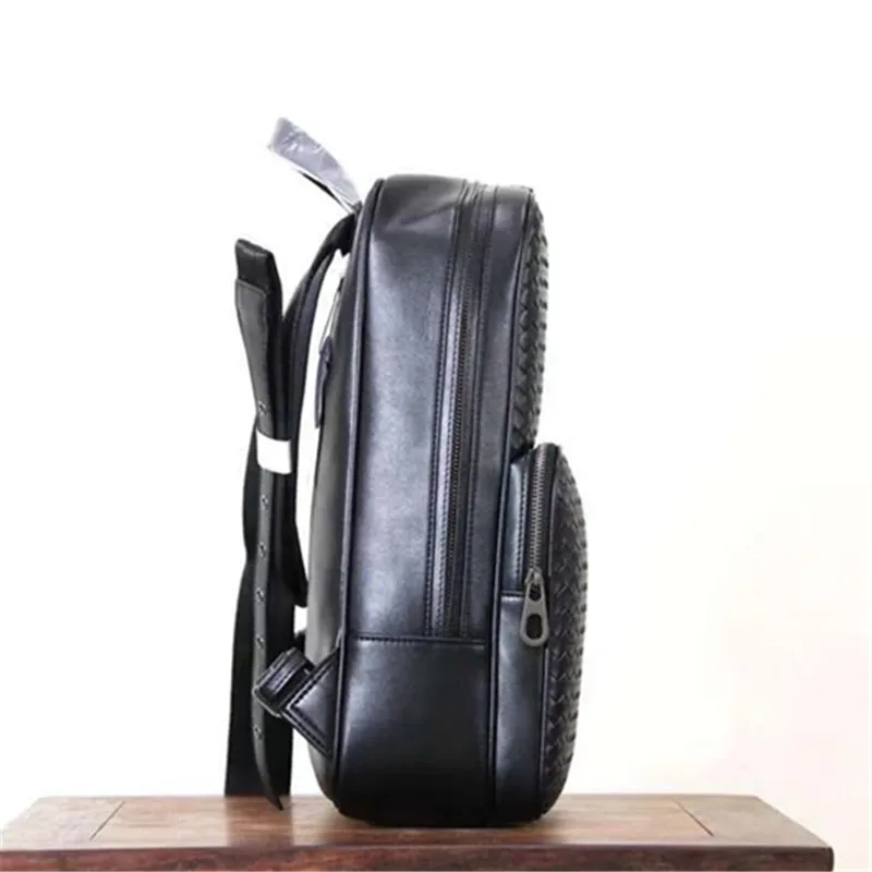 W27h37d11cm Computer Schulter Herren Kaisiludi Reise Rucksack Rindsleder Leder Lady Große Braid Kapazität Tasche q7ZgfwP