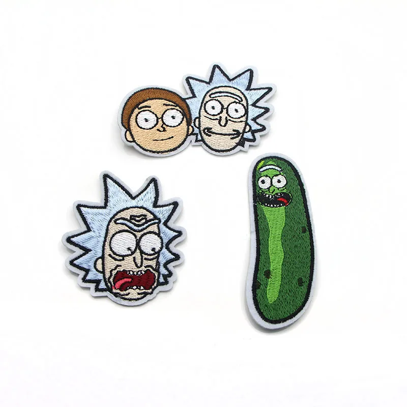 

Patchfan Rick and Morty Patch Embroidered Applique Iron On Patch design DIY Sew Iron On Patch Badge