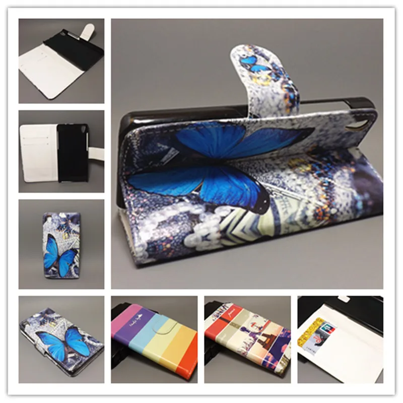 New Butterfly Flower Flag Designer Wallet Flip Stand Book Cover Case For Lenovo S850 freeshipping | Мобильные телефоны и