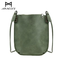 Monsta x vintage mujer Messenger Bag señoras pequeño cubo de mano Bolsas cuero Bolsos Crossbody para las mujeres bolso de hombro bolso