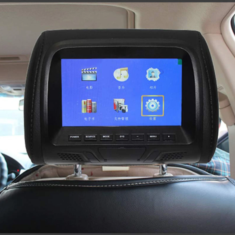 

7 Inch USB LED Screen Player Universal Support Multi Media Car Camera Seat Back Digital Headrest Monitor Video Built In Speaker