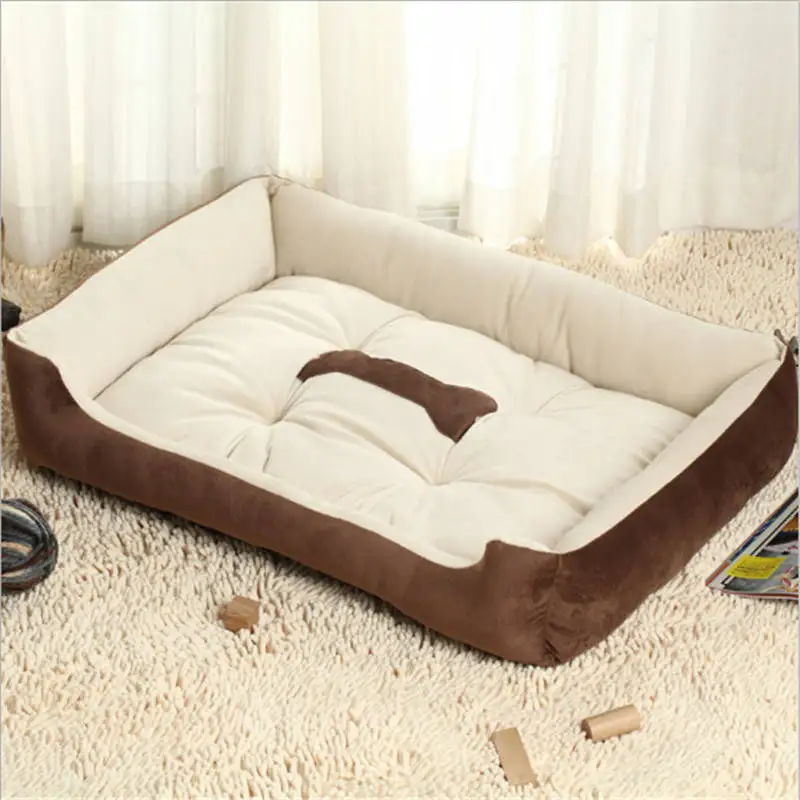 

New Dog Bed Footprint Cotton Velvet Pet Nest Warm Fall And Winter Dog House For Cat Pet Supplies