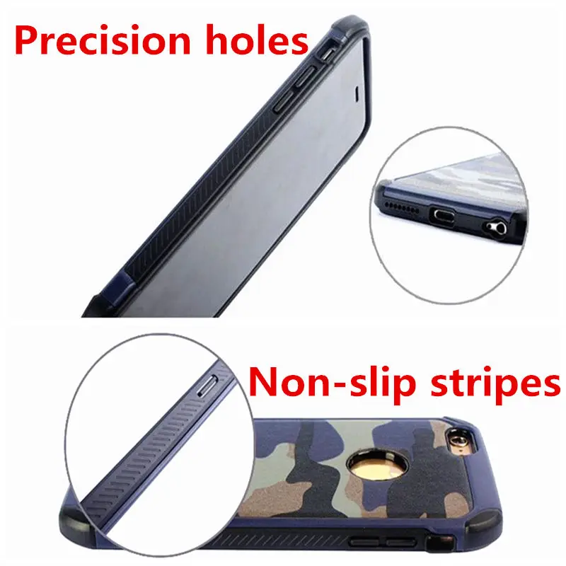 Жесткий бронированный чехол 5 S 6 силиконовый для iPhone камуфляжный двухслойный