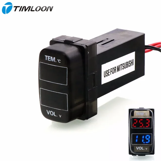 $US $11.79  Original Car Interface 12V Special Design With Voltage and Temperature Display Use For Mitsubishias