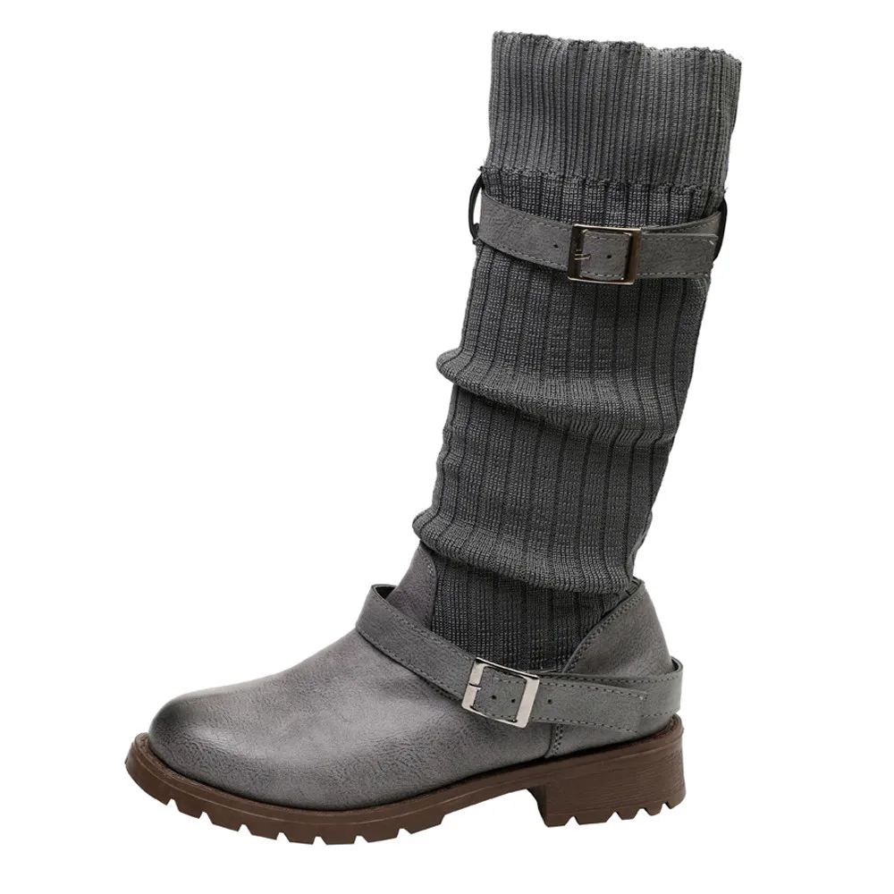 womens flat bottom boots