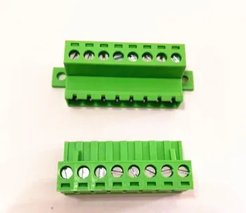 

10sets Solder-free butt strap fixed 2EDG5.08 male and female plug-in green terminal block K2EDGRKC-5.08MM-2p3p4p5p6p7p8p9p10p