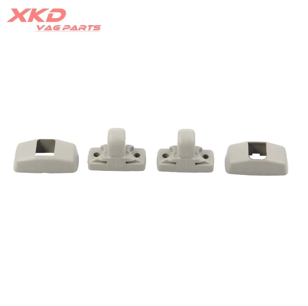 2pcs Grey Sun Visor Clip Hook In Pearl Fit For Vw Beetle Jetta Passat Golf Eos 3b0 857 561 B