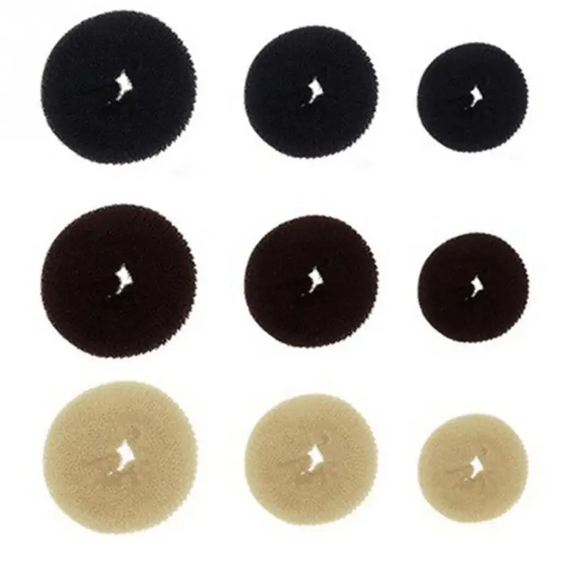 

3 Pcs Ball Elastic Hair Bands Ladies Girls Headwear Disk Donuts Dish Hair Hairdressing Tools For Women Hair Accessories