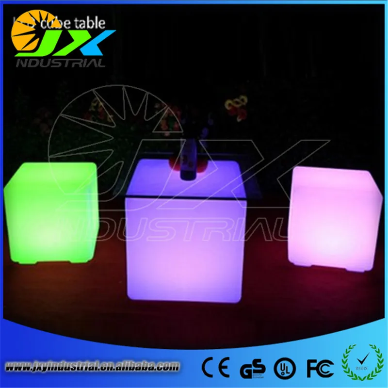 

Factory outdoor garden chair seat rgb white colours change LED Cube Furniture Sale