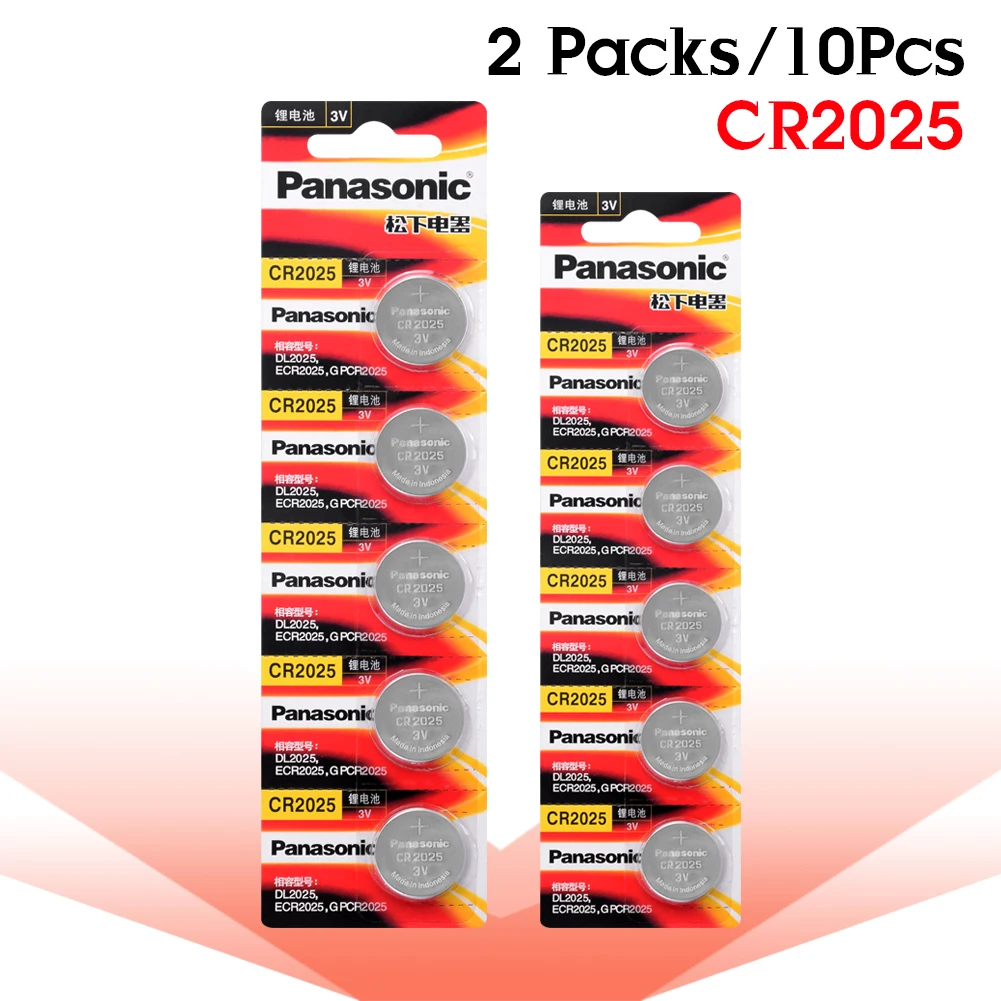 

Panasonic Original 10PCS/LOT cr 2025 3V Lithium cr2025 Button Cell Batteries Coin Battery For Watch Calculator Weight Scale