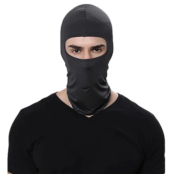 

35PCS / LOT SINGYOU Spring Autumn Cycling Hat Men Face Mask Solid Color Skullies Cap Windproof Warm Lycra CS Hats