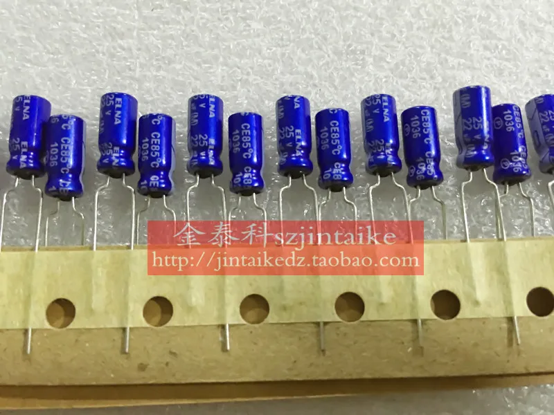 

2018 hot sale 30PCS/50PCS Imported ELNA audio electrolysis 25V22UF 5X11 RE3 blue robe 85 degrees capacitors origl free shipping