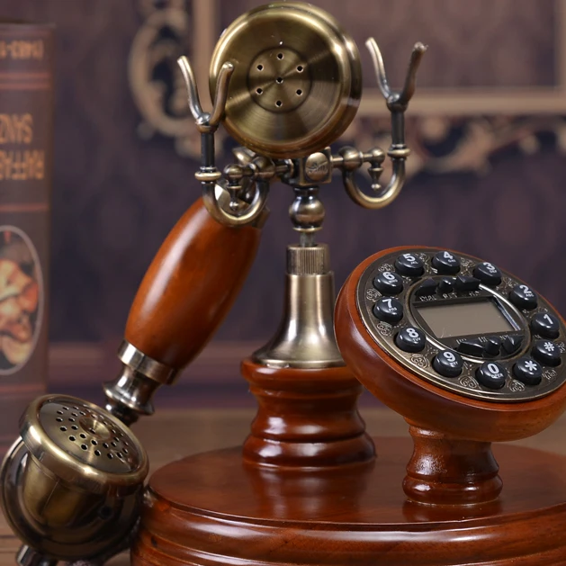 Европейский стиль, изготовленный из дерева telefono fijo telefone fixo телефоны в стиле ретро старомодный телефон домашний телефон telefonos fijos де Каса