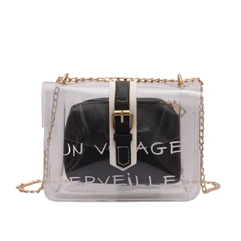 

Transparent letter pack Handbag Shoulder Bags Women Handbags Sac A Main Femme Crossbody Bag Messenger Bags Laser Holographic