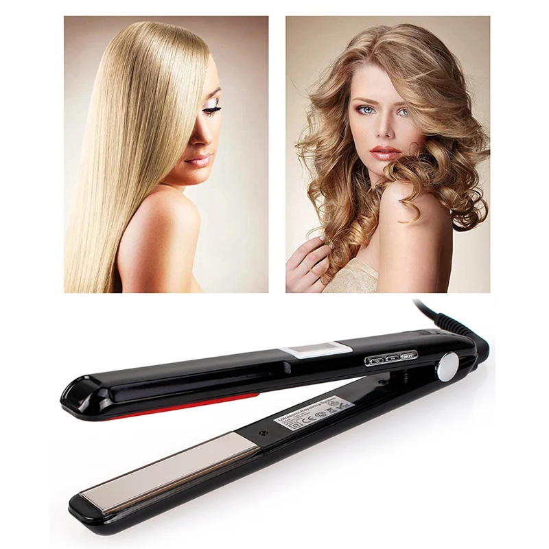 

JuneJour Drop shipping Multifunctional Hair Curler & Straightener 2 In 1 Professional Hair Iron Infrared Ceramic Styling Tools