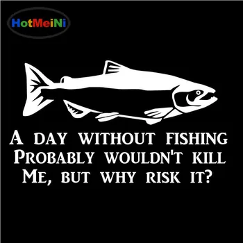 

HotMeiNi Funny Fishing Sticker Fish Lure Fly Reel Personality Fashion Car Stickers Motorcycle Decals Black/Sliver 19CM*10CM