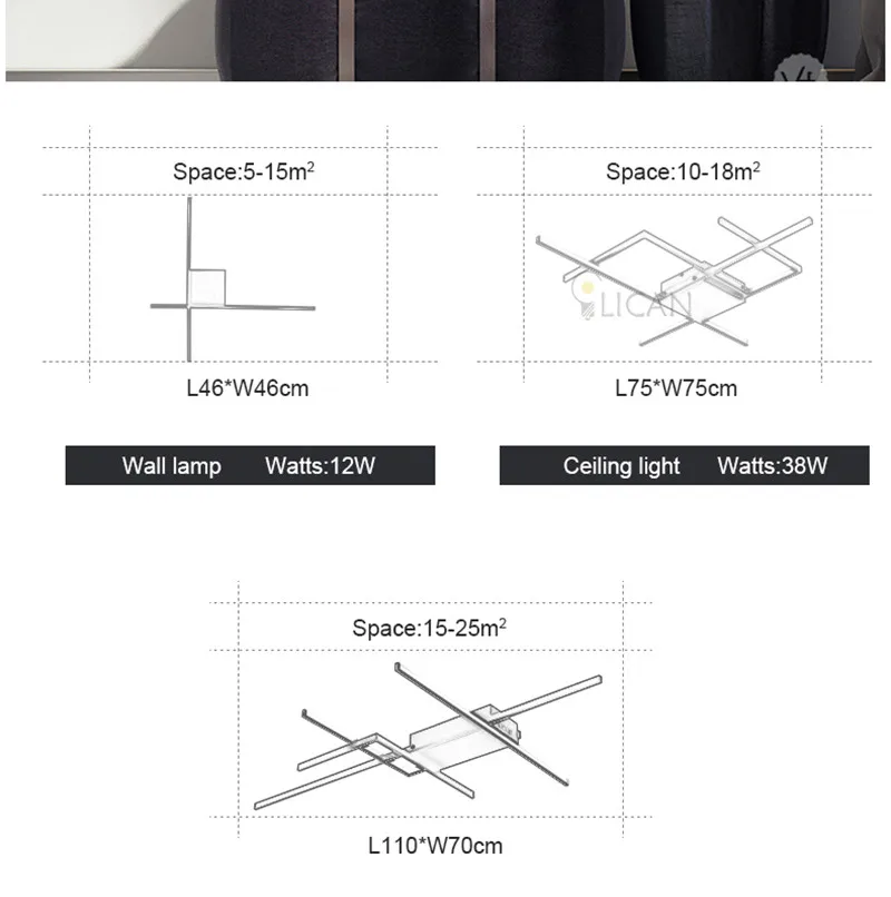 LICAN DIY современный светодиодный потолочный светильник для гостиной, спальни, lustre de plafond, современный светильник, plafonnier, черный светодиодный потолочный светильник