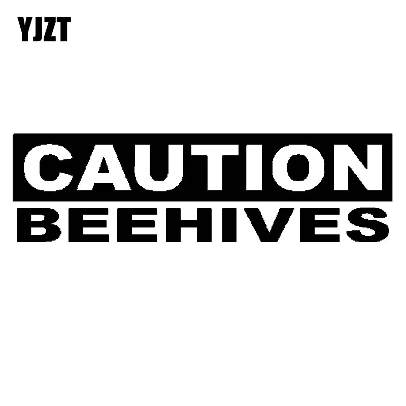 

YJZT 15.1CM*12.9CM Caution Beehives Car Sticker Vinyl Beekeeping Sign Bees Warning Decal Black/Silver C19-0102