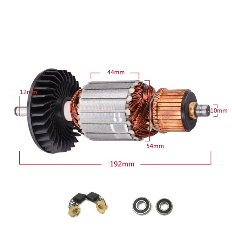Замена AC220-240V арматурного ротора Угольная щетка для MAKITA 9067 9067S 9069 9069S 9069X 9067F 9069F угловая шлифовальная машина якорь