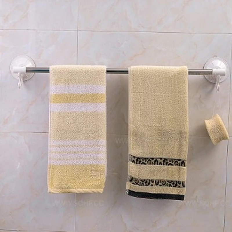 

40cm Suction Cup Single Towel Bar Towel Holder Stainless Steel Chrome Finished Bathroom Products Bathroom Accessories