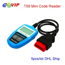 5pcs/DHL Mini Code Reader Leagend QUICKLYNKS Multi-language CAN OBDII Scanner T59 Handy Auto Diagnostic Tool OBD2 Code Scanner