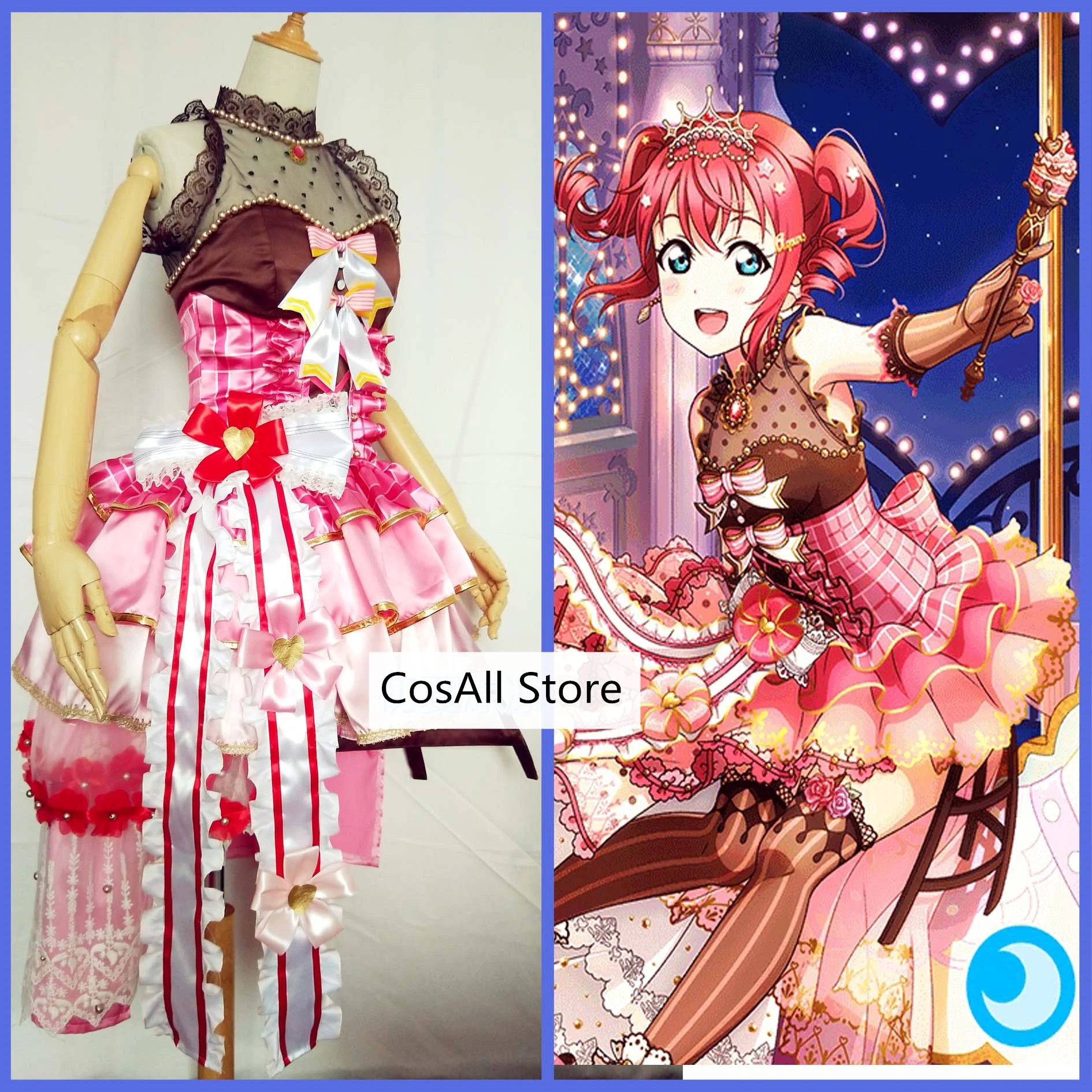 Платье для костюмированной вечеринки LoveLive Sunshine Aqours на День святого Валентина