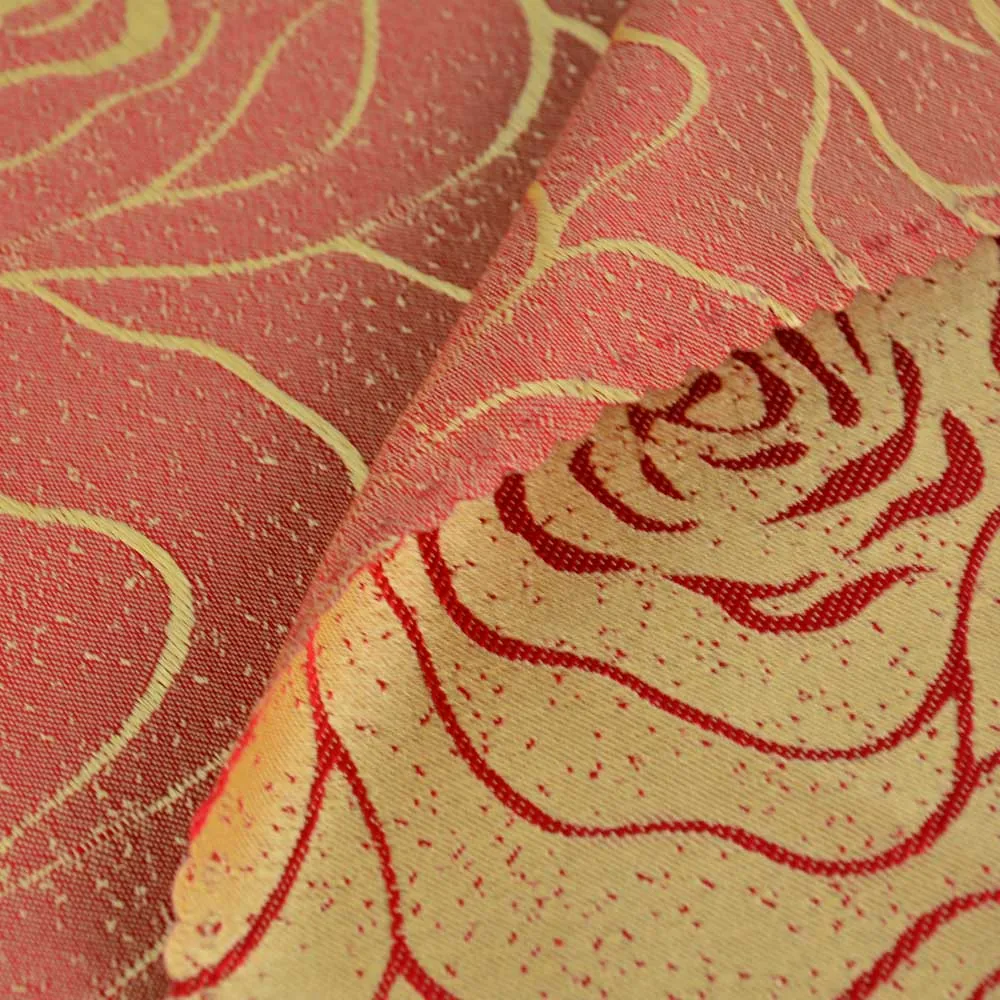 1 шт. китайский роскошный цветочный банкетный стол в гостинице ткань круглый западный ресторан полиэстер скатерть домашний стол покрытие кофе/желтый - Цвет: Red Rose Pattern