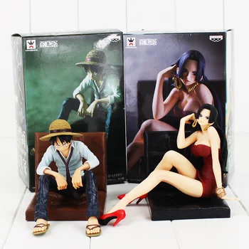 

2pcs/lot 11-12cm ONE PIECE MONKEY D LUFFY CREATOR and BOA HANCOCK CREATOR PVC Action Figure Model Toy For Christmas