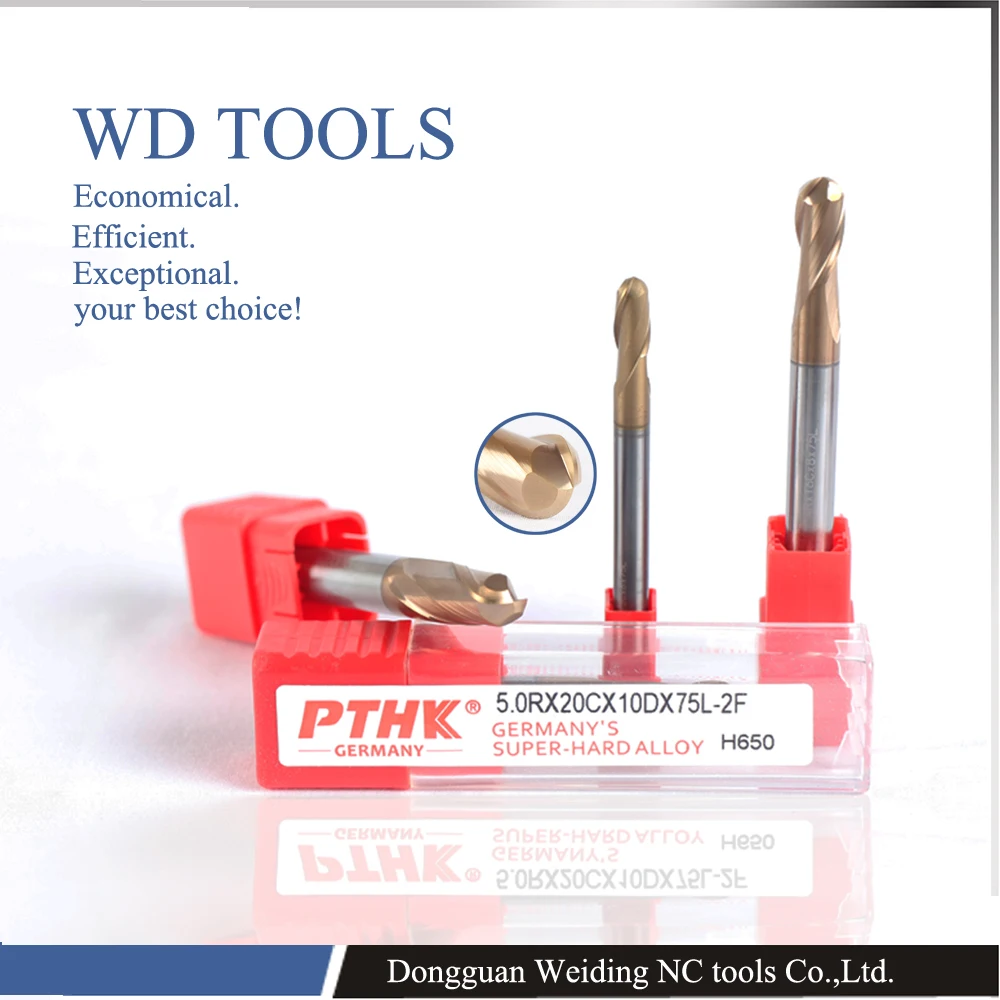 5.0RX120CX10DX75L Ultra Fine Micro Grain Carbide Ball Nose End Mill for