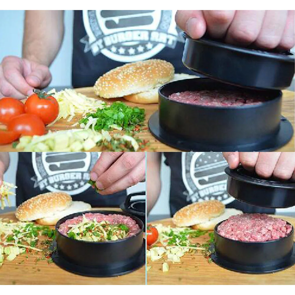 Пресс для гамбургеров с начинкой гамбургеров гриль барбекю Патти чайник сочная мясорубка машина новая