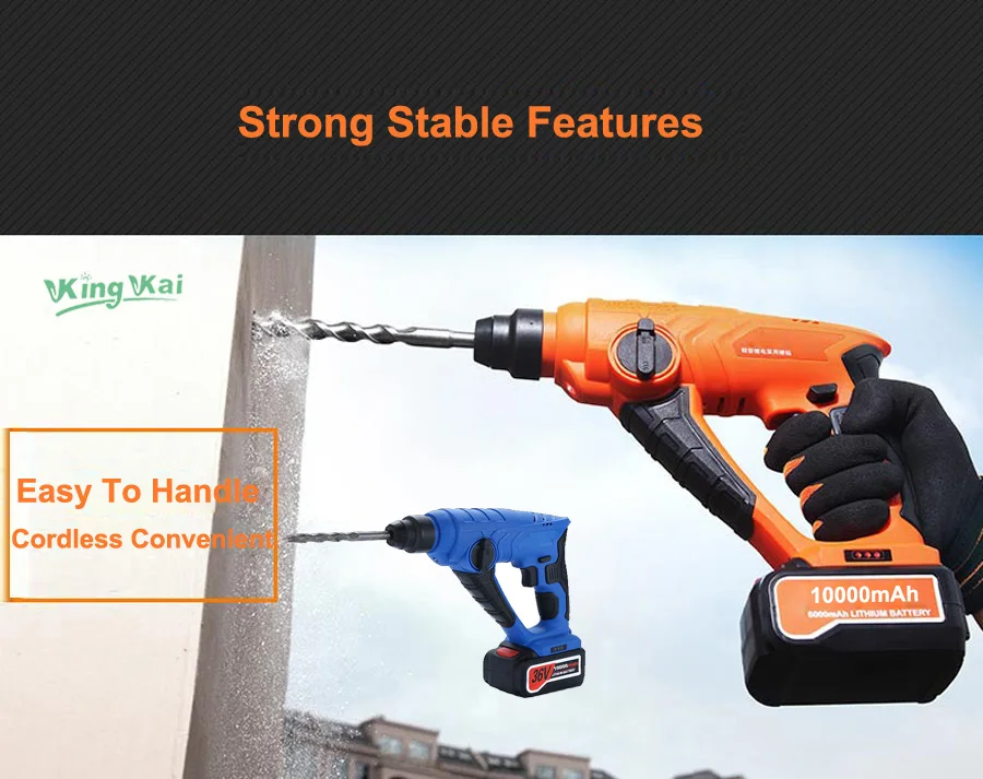 Waterproof Brushless Cordless Lithium Batter Electric Hammer Drill-007