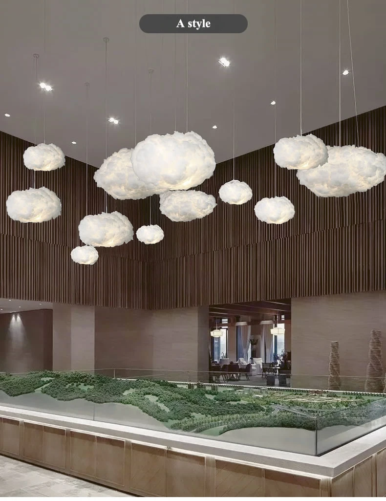 Sala de Estar Luzes de Queda Moderna Nuvem Flutuante Luzes Pendentes Lâmpada Pendente Bar Loja Decoração Luminárias Suspensas Quarto Infantil Led 8 de estar, bar, decoração, quarto de criança