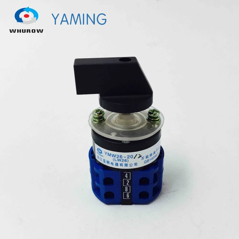 

on-off-on switch 690V 20A 2 poles 3 position without plate elecrical changeover cam switch silver contact LW26-20/2