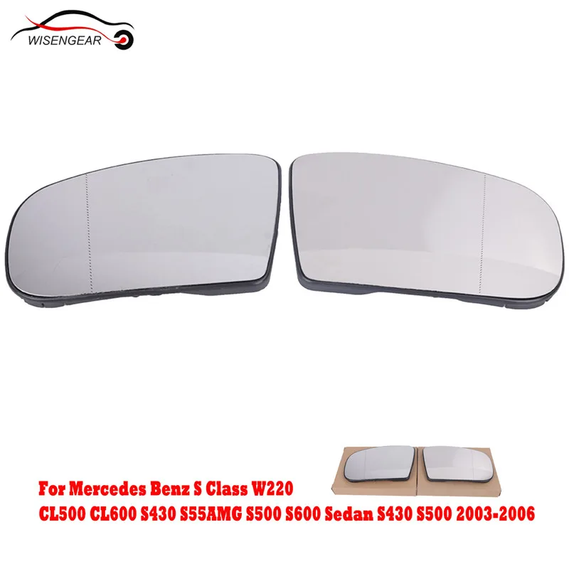 WISENGEAR Door Rearview Side Mirror Glass Heated Lens For Mercedes Benz