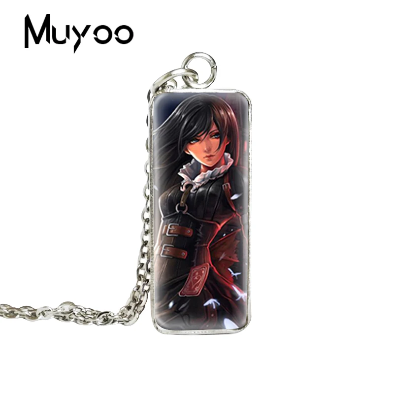 Новинка года: квадратное ожерелье Alice Madness Returns с кулоном из стекла ручной работы