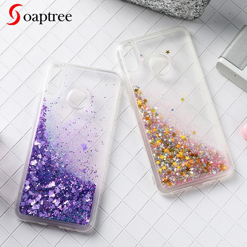 

Soaptree Soft TPU Phone Case For Huawei Honor 8A Cover For Huawei Honor Note 10 Nova 3i 4 P30 8X Glitter Liquid Dynamic