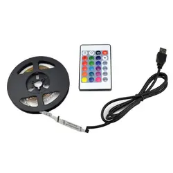 5 V 3528RGB USB зарядка 60led/m нет-водонепроницаемая световая балка контроллер 50 см лента для ТВ фонового освещения с пультом дистанционного