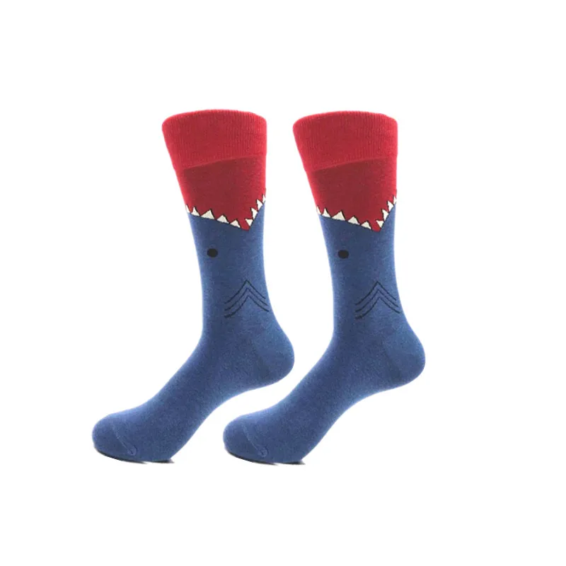 Новинка, цветные мужские носки, Фирменное Качество, компрессионные носки из чесаного хлопка, Осень-зима, теплые забавные стильные повседневные мужские носки - Цвет: 3