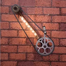 Промышленный винтажный настенный светильник в стиле лофт с железным колесом для дома, антикварная лампа для водопровода, прикроватный настенный светильник Edison, Домашний Светильник ing