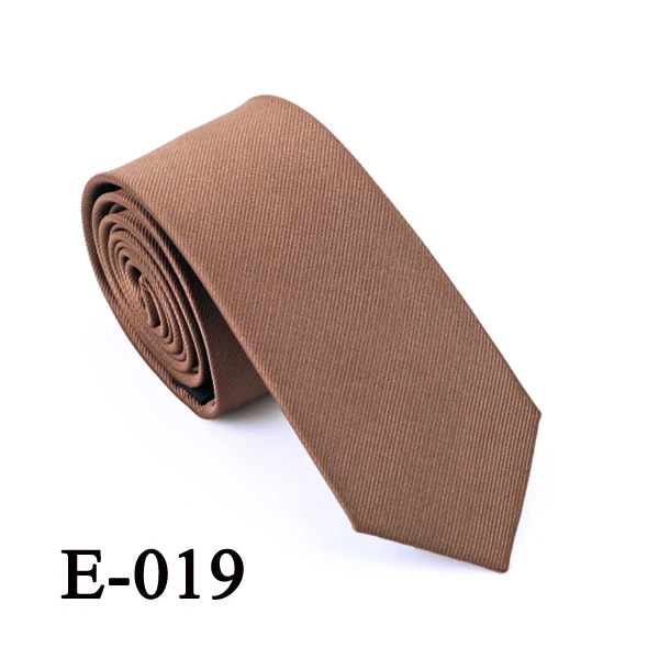 20 видов стилей однотонные мужские Узкие галстуки модные простые гравата, Тонкий Галстуки жаккардовые плетёные шелковые галстуки для мужчин свадебные костюмы Cravate - Цвет: E019