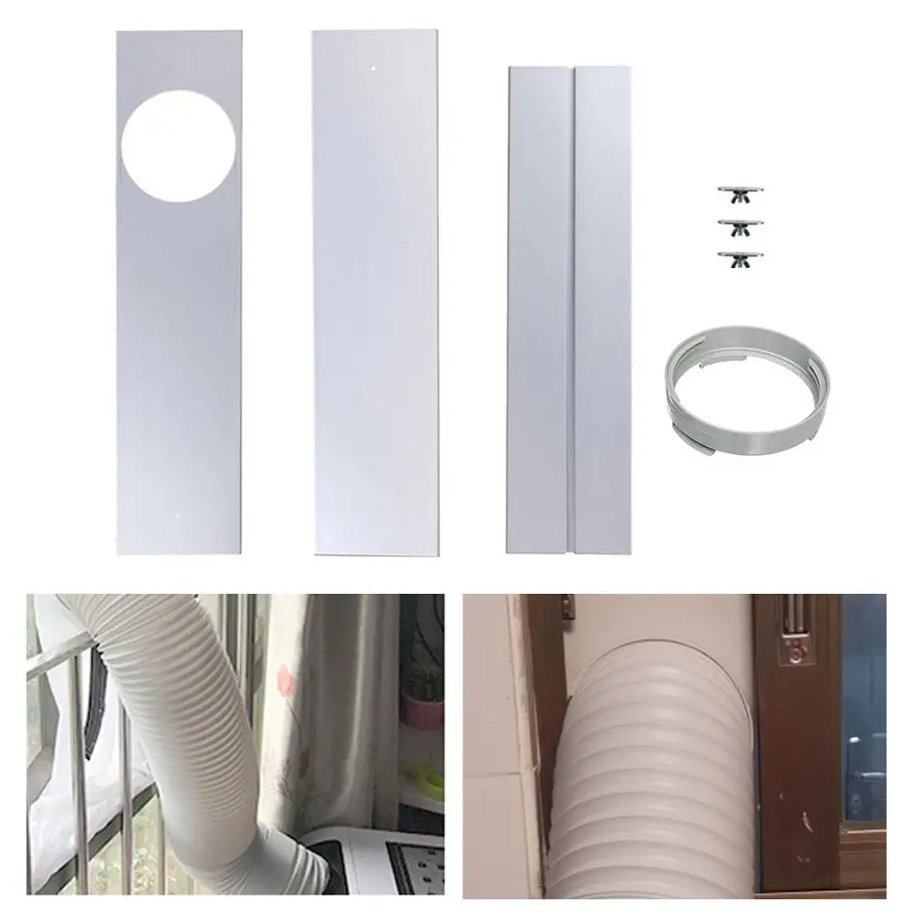 libelyef Three-Piece Window Kit Plate Window Adapter Window Kit Plate For Portable Air Conditioning Mobile Air Conditioning Exhaust Pipe Fittings 