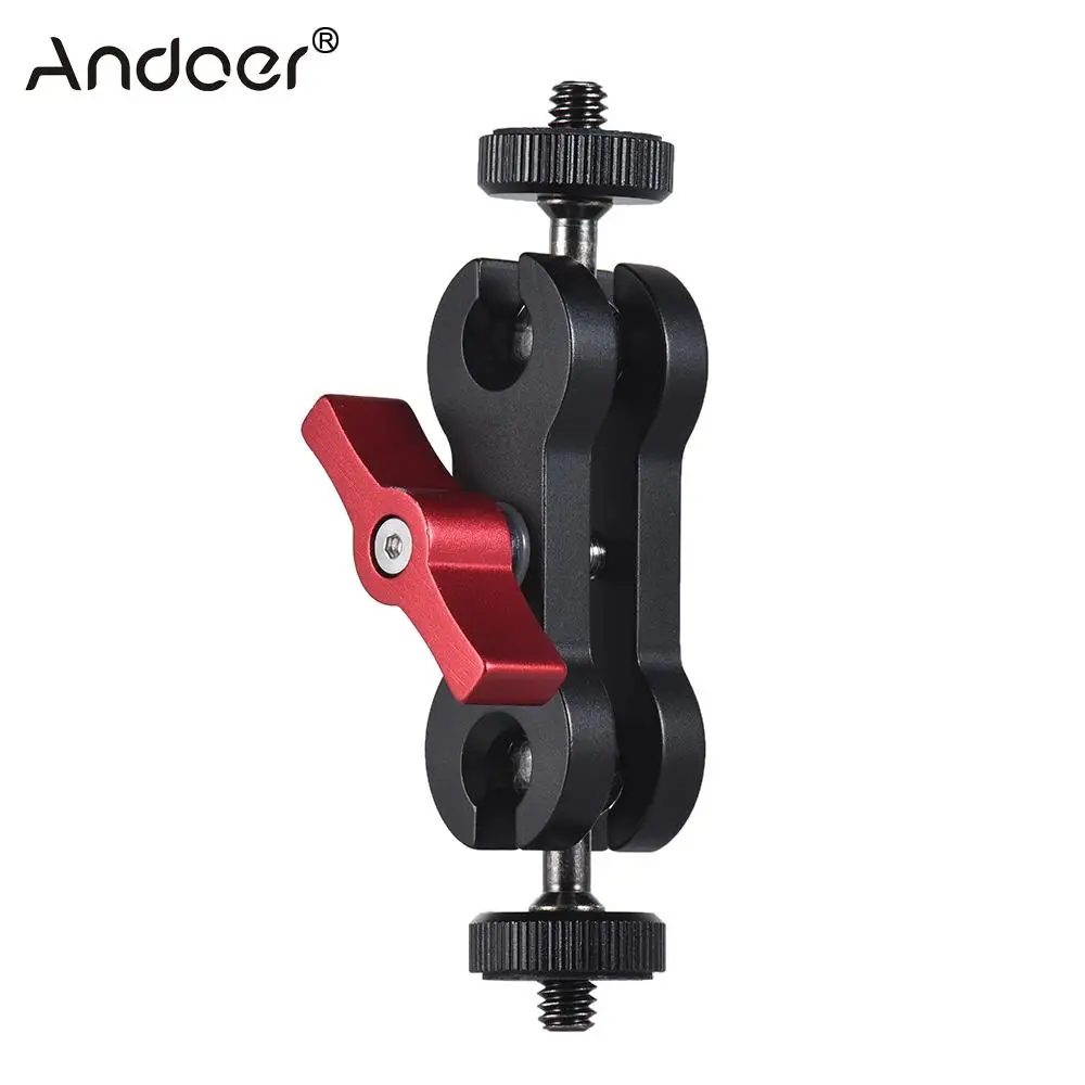 

Andoer Articulating Magic Arm Monitor Mount w/ Double Ballheads +1/4" Screw for Camera Field Monitor LED Video Light Camera Cage