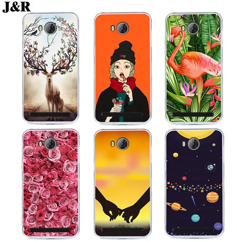 Чехол для телефона J &amp R Flower Plants Huawei Y3 II 2 LUA L21 мягкий силиконовый чехол из ТПУ с