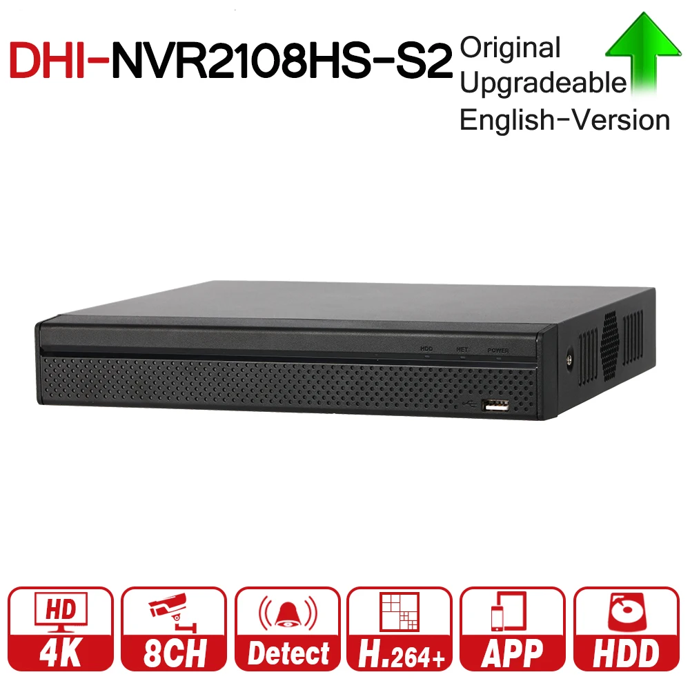 

DH NVR2108HS-S2 8CH Compact 1U Lite H264+ Network Video Recorder Onvif With SATA Interface Support For IP Camera CCTV System
