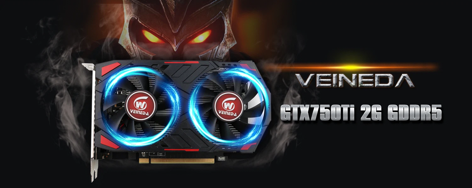 Veineda видео карта GPU GTX750Ti 2 ГБ GDDR5 Видеокарты instantkill R7 350, HD6850 для NVIDIA GeForce игры