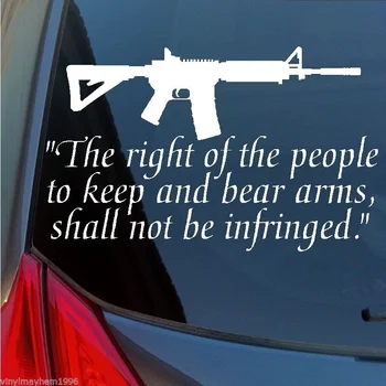 

US 2nd Amendment AR15 vinyl sticker window decal Keep and bear arms 2A 20cm