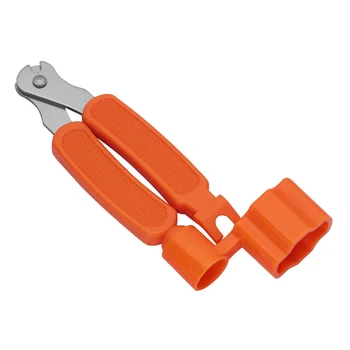 

New 3 In 1 function Bridge Pin Puller String Cutter String Peg Winder For Guitar Ukulele Stringed Instruments (Orange)