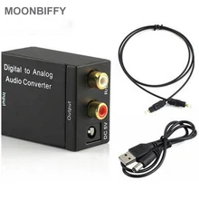 Digital to Analog Audio Converter Adapter Digital Optical Fiber Coaxial RCA Toslink Signal to Analog Audio Converter RCA for DVD Digital to Analog Audio Converter Adapter Digital Optical Fiber Coaxial RCA Toslink Signal to Analog Audio Converter RCA for DVD